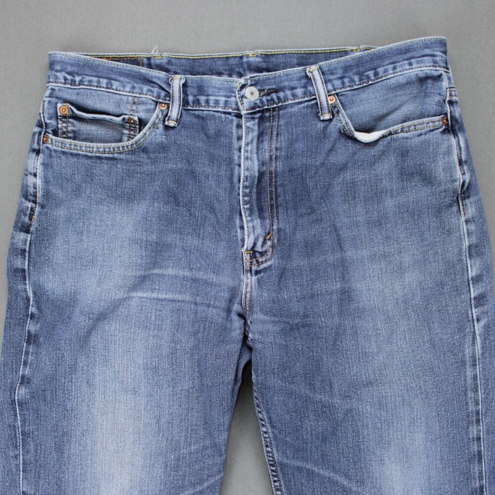 Levis 514 Jeans Distressed Straight Leg Mens 36x32 Blue - Picture 2 of 11